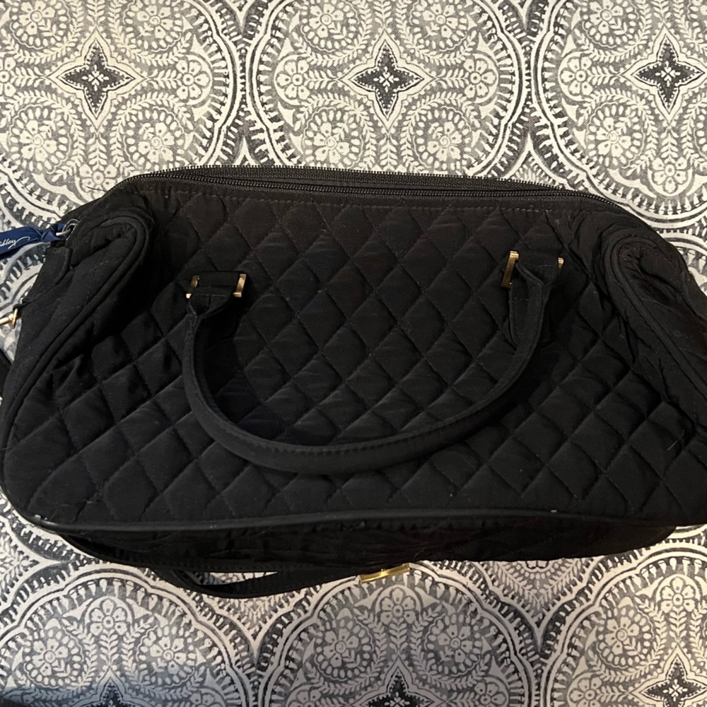 Vera Bradley Black Microfiber Handbag